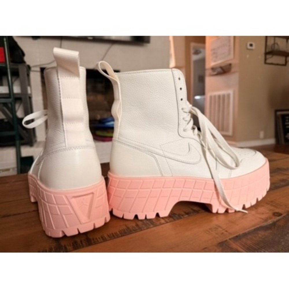 NIKE Jordan Air Mae Sail Pink White Platform Boot Sneakers - Picture 6 of 11
